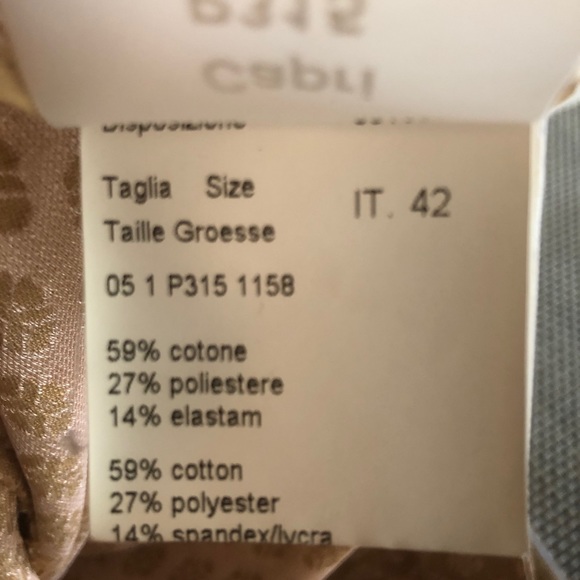 Piazza Sempione Gold Blush capri pant sz 6 - Picture 5 of 5
